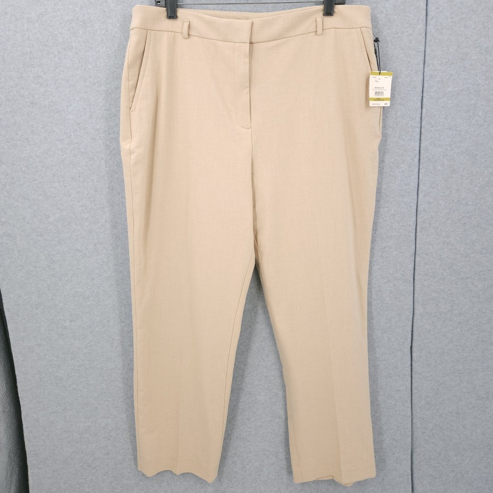 Anne Klein Pull On Straight Leg Safari Trouser Pants Womens Size 14 NWT